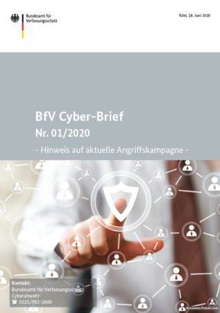 Foto zu Cyberbrief (verweist auf: BfV Cyber-Brief 1/2020)